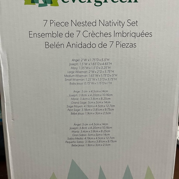 NIB 7 Piece Nested Nativity Set - Picture 2 of 2
